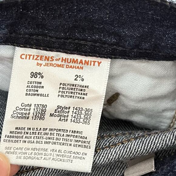 Citizens of Humanity Mandy High Waist Retro Slim Jeans Size 24 Blue Rolled Cuffs - Picture 9 of 10